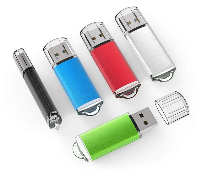 Main image of TOPESEL 5 Pack 8GB USB 2.0 Flash Drive Memory Stick USB Drive Jump Drive USB Storage Flash Drives Pen Drive Thumb Drives for Desktop, Laptop, Tablet (5 Mixed Colors: Black Blue Green Red Silver)