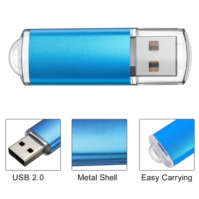 Alt view image 2 of 5 - TOPESEL 5 Pack 8GB USB 2.0 Flash Drive Memory Stick USB Drive Jump Drive USB Storage Flash Drives Pen Drive Thumb Drives for Desktop, Laptop, Tablet (5 Mixed Colors: Black Blue Green Red Silver)