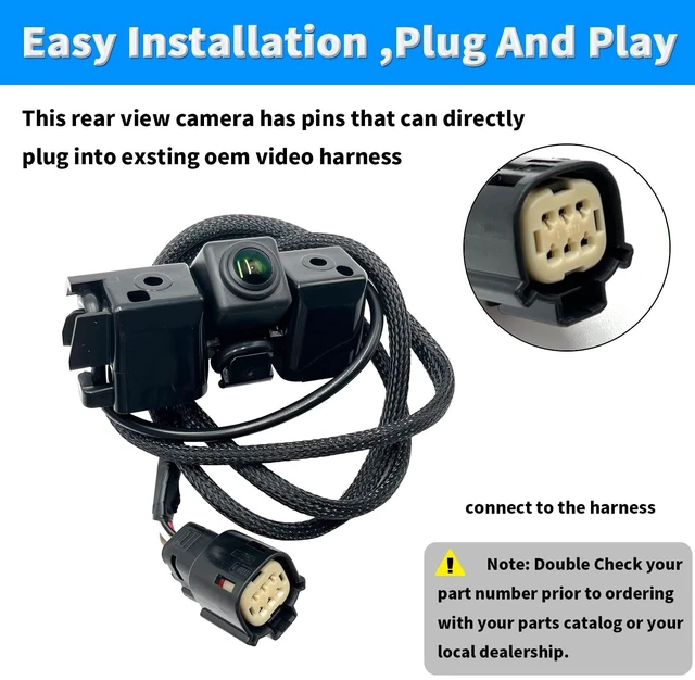 Alt view image 2 of 5 - Rear View Backup Camera Compatible with Chevy Colorado 2017 2018 2019,GMC Canyon 2015 2016 2017 2018 2019,Reversing Back Up Camera Replaces 84143039 22896940