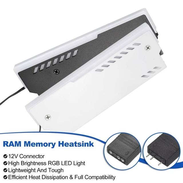 Alt view image 4 of 5 - Nexarelle 2Pcs DDR3/DDR4/DDR5 Memory RAM Cooler Heatsink 12V/Fan 3Pin