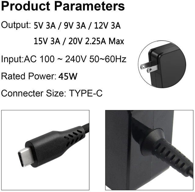 Alt view image 3 of 5 - 12V USB-C Adapter for GMKtec NucBox G2 Plus G5 KB1 G2 KB5 NucBox 5 Mini PC