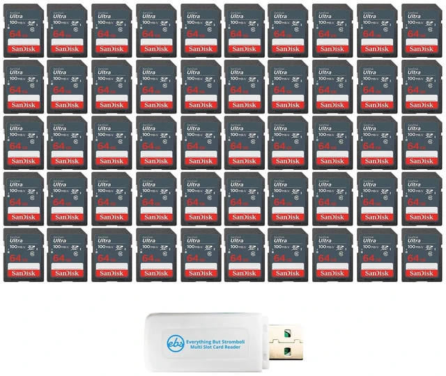 Main image of SanDisk 64GB Ultra SD Card Class 10 Memory Card 10 Pack SDSDUNR-064G-GN3IN