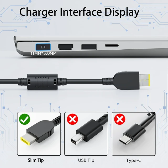 Alt view image 2 of 5 - New 300W GaN Slim Charger Fit for Lenovo Legion Pro 5 7 9i R9000P Y9000K