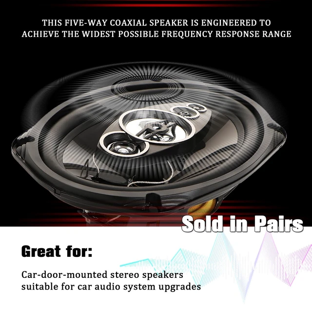 Alt view image 4 of 5 - KG 6x9 Coaxial Car Speakers, 5-Way 800W, A6994 Series (Pair)