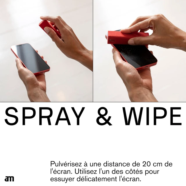 Alt view image 4 of 5 - am Mist Screen Cleaner with 7 oz Refill Alcohol-Free Cleaning Kit, Red