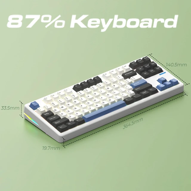 Alt view image 5 of 5 - Linky 87 PRO Hot Swappable Linear Switches Wireless Mechanical Keyboard