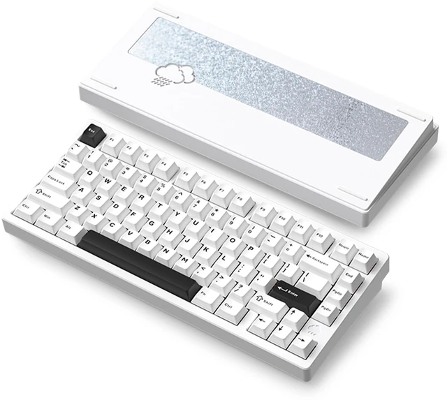 Main image of KIBU WOBKEY Rainy75 75% Tri-Mode Mechanical Keyboard, CNC Aluminum Custom Wireless Keyboard, Hot Swappable, VIA Programmable,Cocoa Switch, RGB Backlit,BT/2.4G/Wired for Mac/Win(Pro Luna)