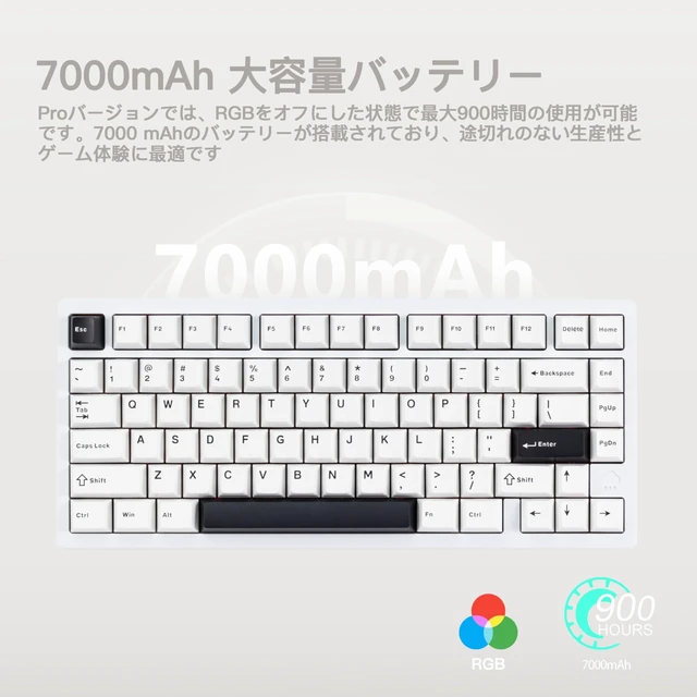 Alt view image 3 of 5 - KIBU WOBKEY Rainy75 75% Tri-Mode Mechanical Keyboard, CNC Aluminum Custom Wireless Keyboard, Hot Swappable, VIA Programmable,Cocoa Switch, RGB Backlit,BT/2.4G/Wired for Mac/Win(Pro Luna)