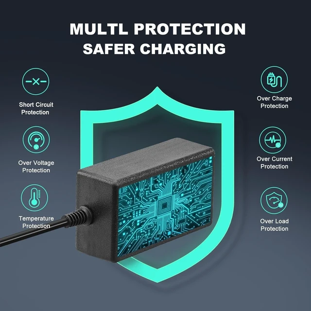 Alt view image 3 of 5 - Replacement Vidapool Charger AC DC Adapter Power Cord Compatible with Vidapool VRPC01 VRPC01-02 Cordless Robotic Pool Vacuum Cleaner Charger