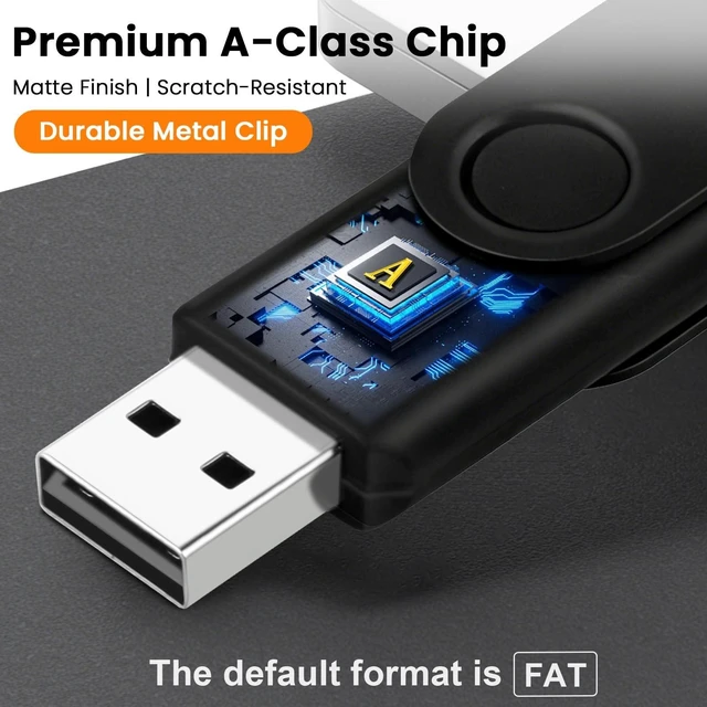 Alt view image 3 of 5 - 10 Pack 2GB USB Flash Drive Black Swivel Bulk Thumb Drive USB Memory Sticks