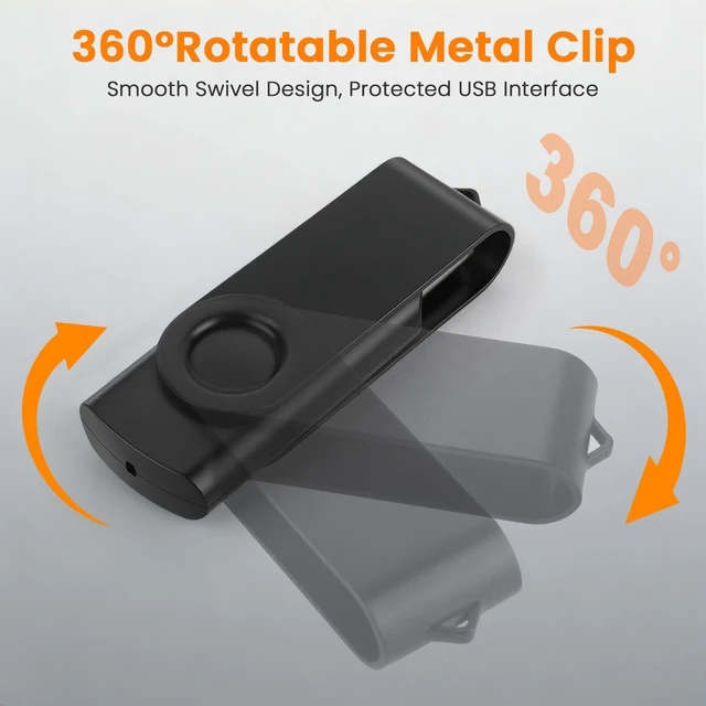 Alt view image 4 of 5 - 10 Pack 2GB USB Flash Drive Black Swivel Bulk Thumb Drive USB Memory Sticks