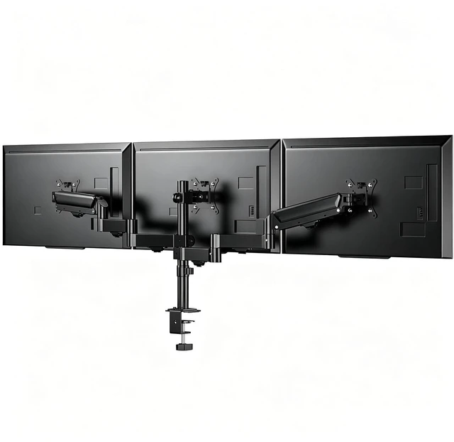 Main image of FORGING MOUNT Triple Monitor Mount for 13 to 32 inch Screens, Adjustable 3 Monitor Desk Mount, Triple Monitor Stand with Swivel, Tilt, Rotation, Clamp & Grommet Kit