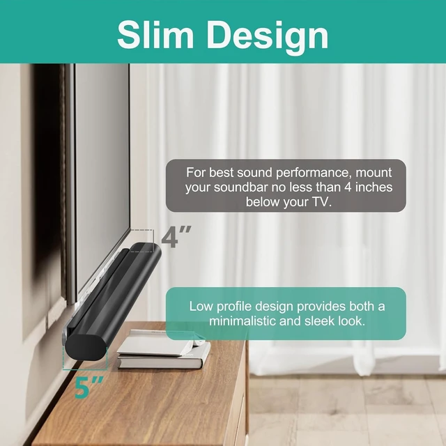 Alt view image 4 of 5 - WALI Sonos Arc TV Mount for Sonos Arc & Sonos Arc Ultra, (SON003T-W)