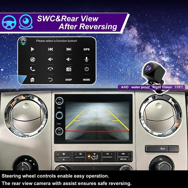 Alt view image 5 of 5 - 5GWiFi Radio for Ford F150 2004-2008,F250/F350 2006-2016,Edge 2007-2010 7in