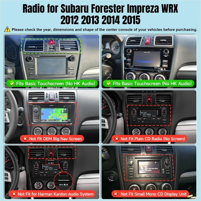 Alt view image 3 of 5 - Leadfan Android Car Stereo Radio for Subaru WRX 2016-2021