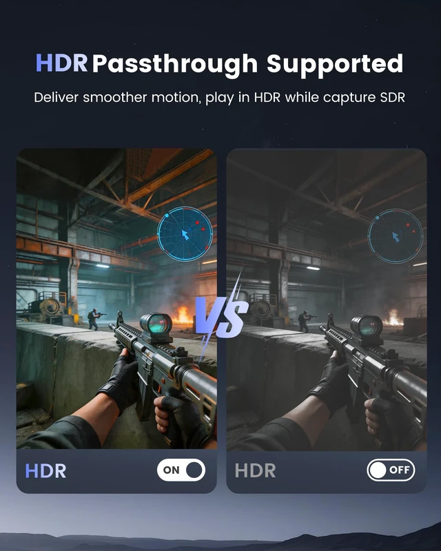 Alt view image 4 of 5 - HDMI Capture Card for Streaming, 4K60 HDR & 1440P60 Passthrough Loop Out