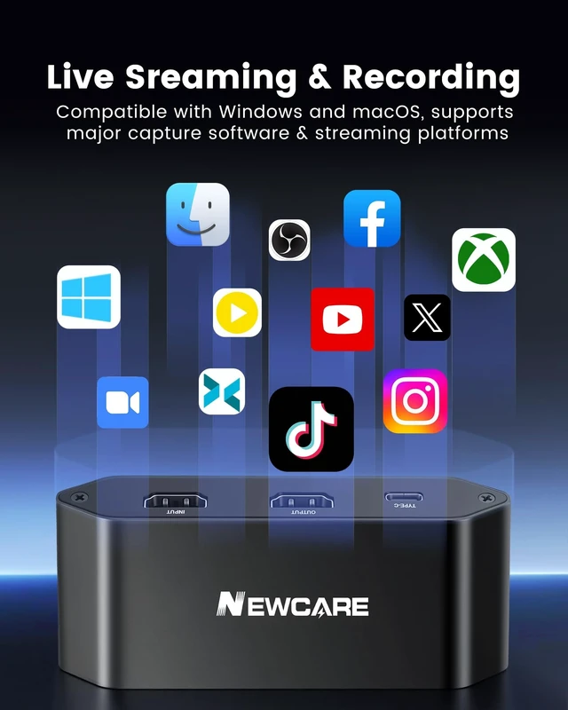 Alt view image 5 of 5 - HDMI Capture Card for Streaming, 4K60 HDR & 1440P60 Passthrough Loop Out