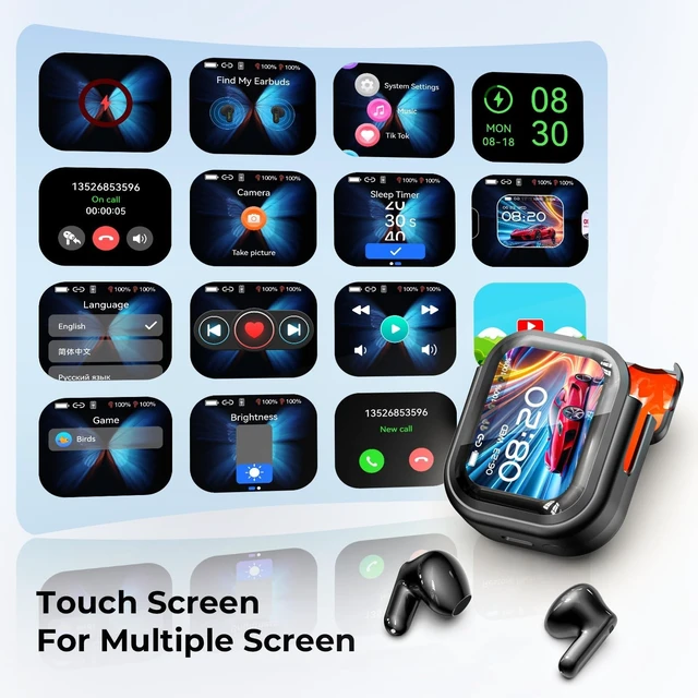 Alt view image 4 of 5 - NE20 AI translation earbuds real time, Language Translator Earbuds with LCD Touch Screen 6 Translation Modes Audifonos Traductores Ingles Espanol Support 165 Languages for Travel/Business/Learning