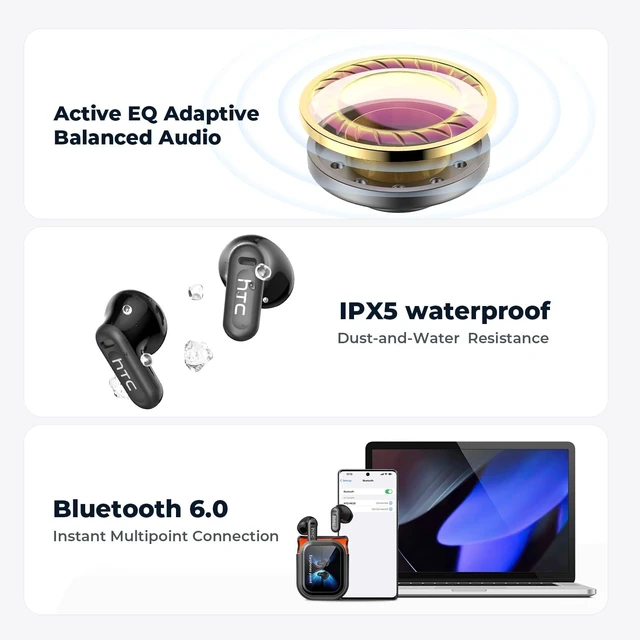 Alt view image 3 of 5 - NE20 AI translation earbuds real time, Language Translator Earbuds with LCD Touch Screen 6 Translation Modes Audifonos Traductores Ingles Espanol Support 165 Languages for Travel/Business/Learning