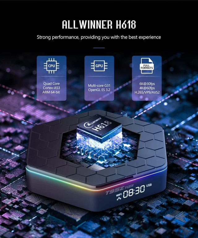 Alt view image 3 of 5 - Android TV Box 12.0,T95ZPLUS H618 4GB RAM 32GB ROM
