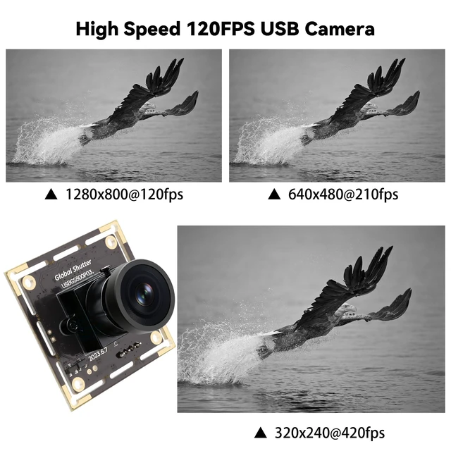 Alt view image 5 of 5 - QILOVE Global Shutter USB Camera Module, 800P Monochrome High Speed 120fps