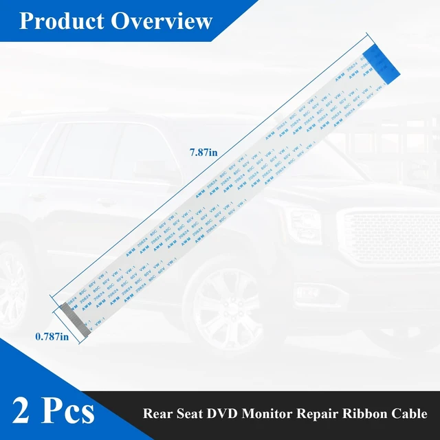 Alt view image 2 of 5 - 2 Pcs Rear Seat Entertainment RSE DVD Monitor Repair Ribbon Cable
