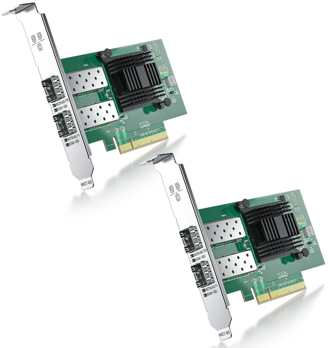 Main image of 10Gb PCI-E Network Card NIC Compatible for Intel X520-DA2(Intel E10G42BTDA), Dual SFP+ Port, with 82599EN Controller, 10G PCI Express Adapter Support Windows, Linux, Vmware, 2 Pack
