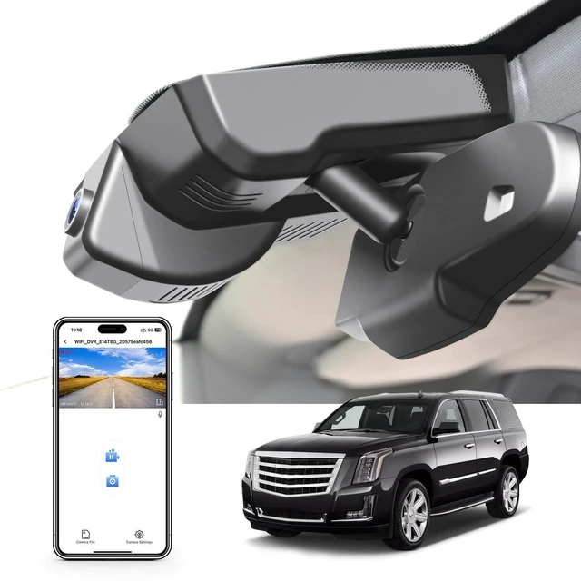 Main image of mangoal STARVIS 2 Front 4K HDR Dash Cam IMX678, Custom Fit for Cadillac Escalade/Escalade ESV 2015-2020(Model B), 5GHz WiFi, GPS, 64GB Card