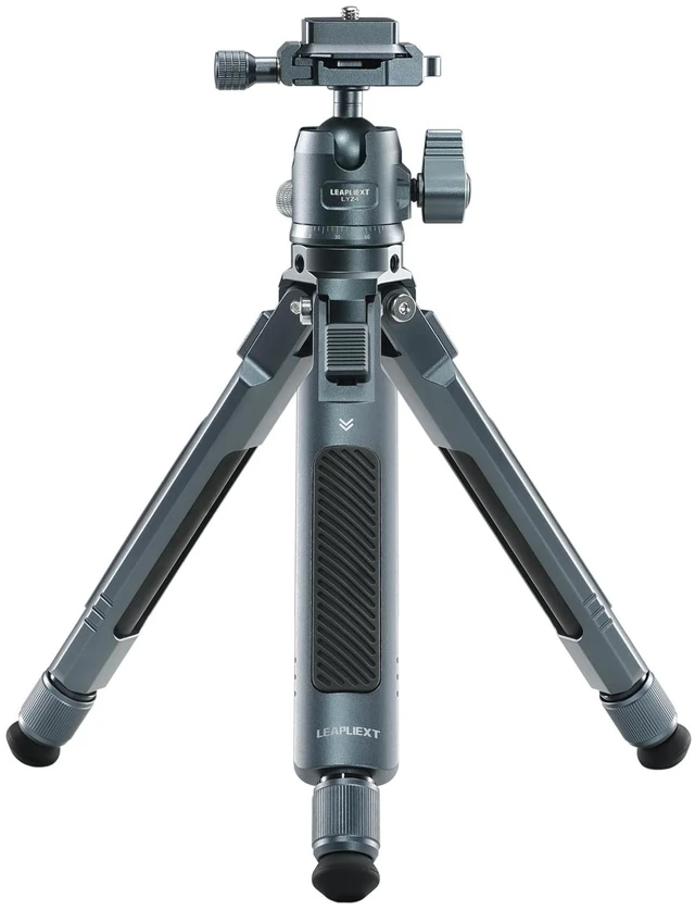 Main image of LEAPLIEXT Compact mini tripod, portable aluminum desktop stand with a 360 rotating ball head, Telescopic height 5.515.4 inchessupports up to 26 lbs / 12 kg, suitable for DSLR cameras and camcorders