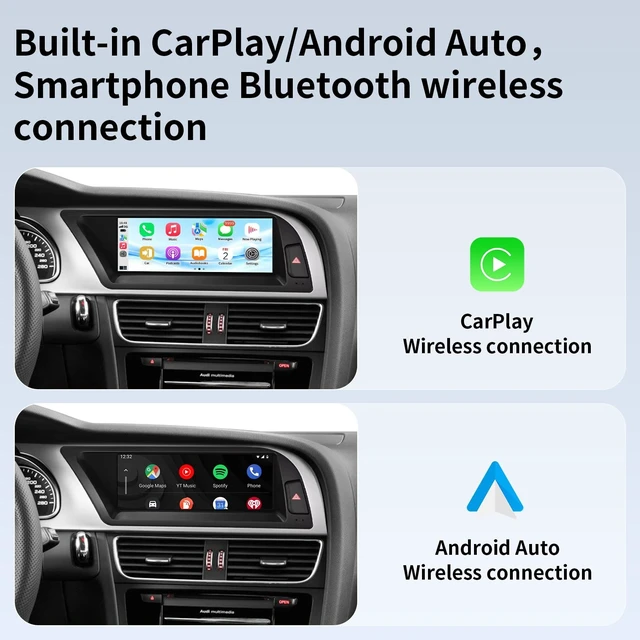 Alt view image 3 of 5 - BARGGN Wireless CarPlay/Android Auto 8.9 Inch Touchscreen for Audi A5 3GMMI (2009-2015) Year, Car Radio Receiver, Multimedia, Bluetooth, Car Stereo, Navigation