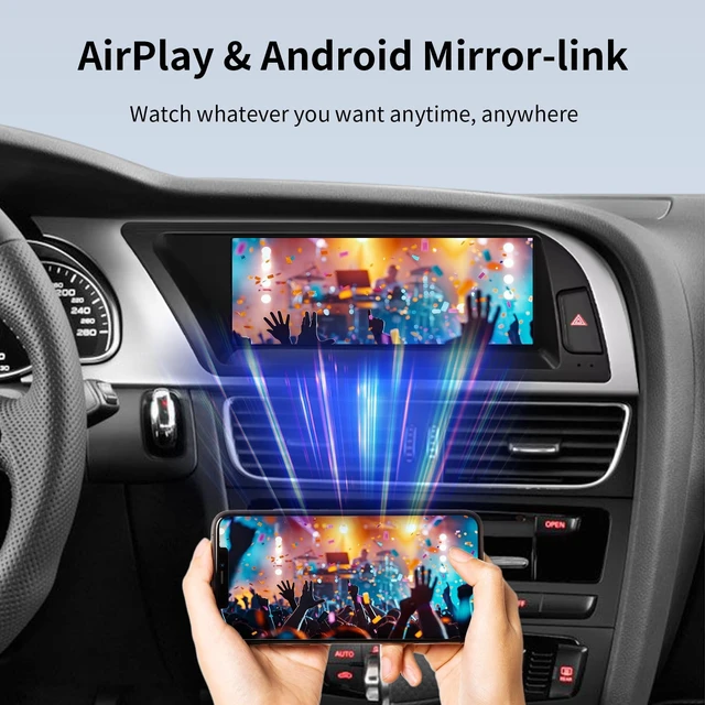 Alt view image 4 of 5 - BARGGN Wireless CarPlay/Android Auto 8.9 Inch Touchscreen for Audi A5 3GMMI (2009-2015) Year, Car Radio Receiver, Multimedia, Bluetooth, Car Stereo, Navigation