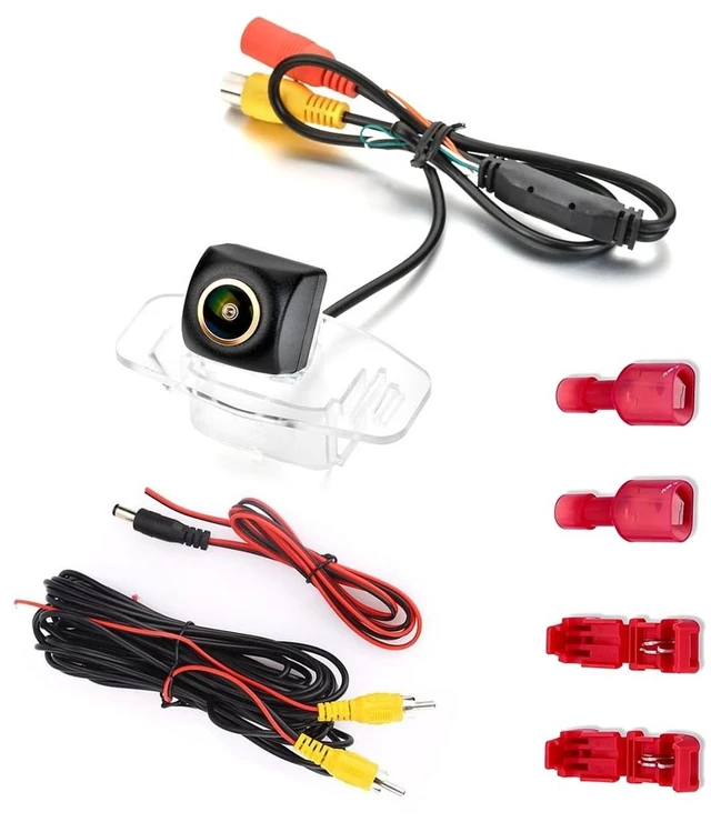 Main image of Aqkiweys AHD1080P Car Reverse Camera for Honda Accord/Spirior Honda City/Fit Sedan Civic/Ciimo Crider, License Plate Light Replacement, Fisheye Golden Backup Cam, Night Vision, 170 Wide Angle, IP69