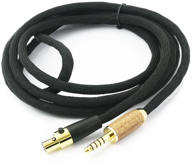 Main image of ABLET Replacement Audio Cable 4.4mm Balanced Cable Compatible with Sennheiser HD490 PRO, HD490 PRO Plus Headphones 6N OCC Copper Silver Plated Cord Walnut Wood Shell