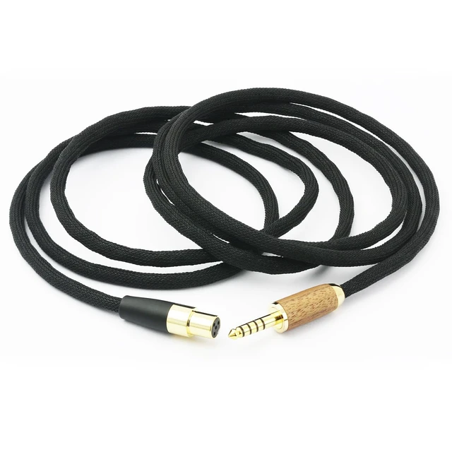 Alt view image 5 of 5 - ABLET Replacement Audio Cable 4.4mm Balanced Cable Compatible with Sennheiser HD490 PRO, HD490 PRO Plus Headphones 6N OCC Copper Silver Plated Cord Walnut Wood Shell