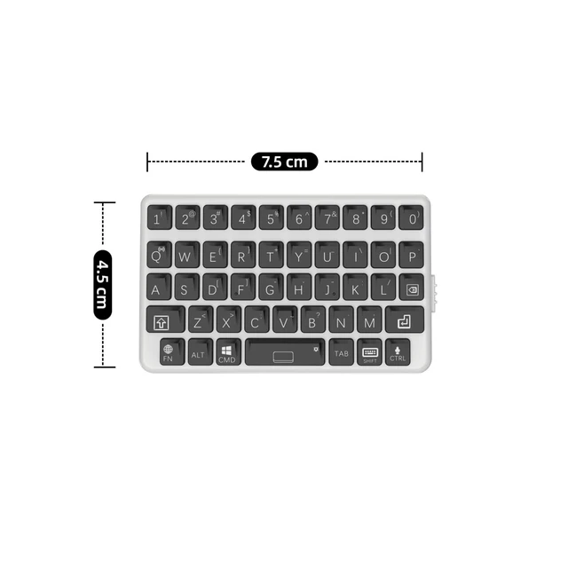 Alt view image 2 of 5 - EXknight Mini Keyboard - Wireless Bluetooth Keyboard, Retro Clicky Style