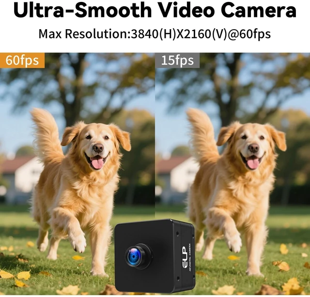 Alt view image 3 of 5 - IFWATER 4K USB3.0 Camera,2160P@60fps High Speed Webcam with HFOV 90 No Distortion Lens,Type-C Industrial Security Lightburn Camera,UVC Computer Comference Golf Swing Camera for Raspberry Pi Windows