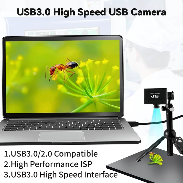 Alt view image 5 of 5 - IFWATER 4K USB3.0 Camera,2160P@60fps High Speed Webcam with HFOV 90 No Distortion Lens,Type-C Industrial Security Lightburn Camera,UVC Computer Comference Golf Swing Camera for Raspberry Pi Windows