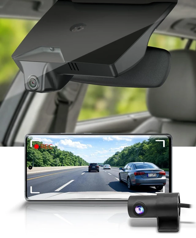 Main image of Fitcamx Front 4K+Rear 1080P Dash Cam Adapts for Hyundai Elantra 2021-2026 (Part No#AA000) & Elantra Hybrid N, OEM Look, 2 WayHD Video, WiFi & APP, Loop Recording, G-Sensor, Easy to Use, 128GB Card