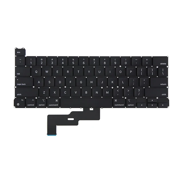 Alt view image 5 of 5 - iPartsleader Backlight with Keyboard US English Replacement for MacBook Pro A2338 (13-inch,M1 2020 & M2 2022,Two Thunderbolt 3 Ports) ANSI U.S. Layout Backlit+Keyboard Screws