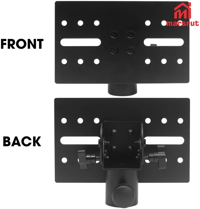 Alt view image 5 of 5 - 2pcs Speaker Pole Mount Adapter, 35mm All Metal Tripod Stand for D-G DJ PA Speaker, Stage & Event Setup, Universal Heavy-Duty Bracket Top Cap Trip Stands, Hold Up to 110lbs, Adjustable & Rotatable