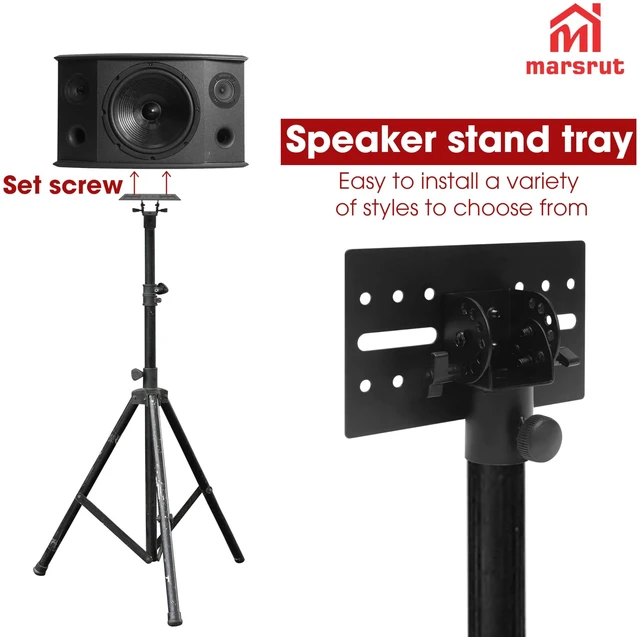 Alt view image 4 of 5 - 2pcs Speaker Pole Mount Adapter, 35mm All Metal Tripod Stand for D-G DJ PA Speaker, Stage & Event Setup, Universal Heavy-Duty Bracket Top Cap Trip Stands, Hold Up to 110lbs, Adjustable & Rotatable