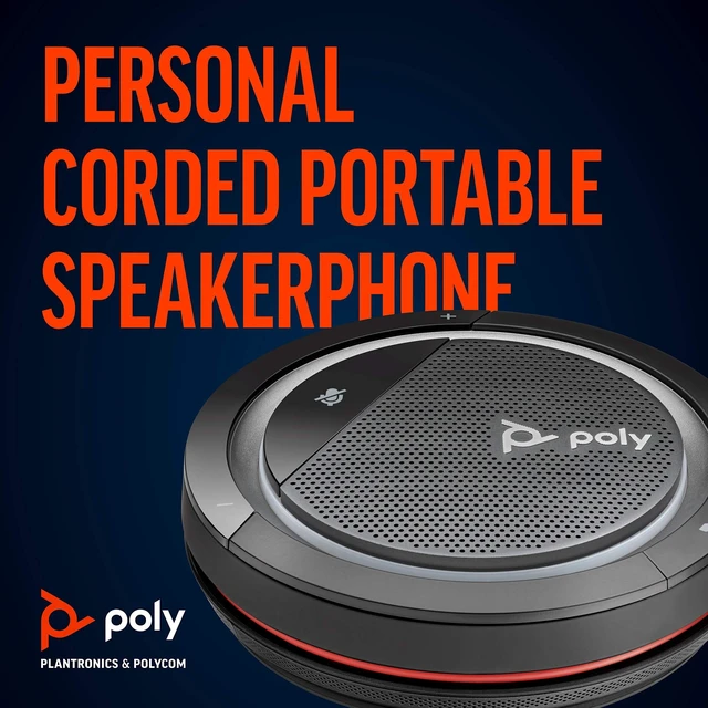 Alt view image 2 of 5 - Poly - Calisto 3200 Wired Speakerphone (Plantronics) - Personal Portable Speakerphone for Conference Calls- USB-A Compatible - Connect to your PC/Mac - Works with Teams, Zoom & more