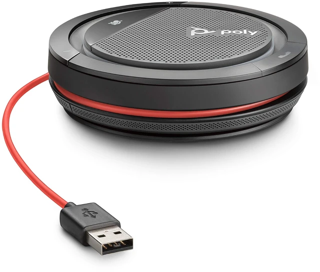 Main image of Poly - Calisto 3200 Wired Speakerphone (Plantronics) - Personal Portable Speakerphone for Conference Calls- USB-A Compatible - Connect to your PC/Mac - Works with Teams, Zoom & more