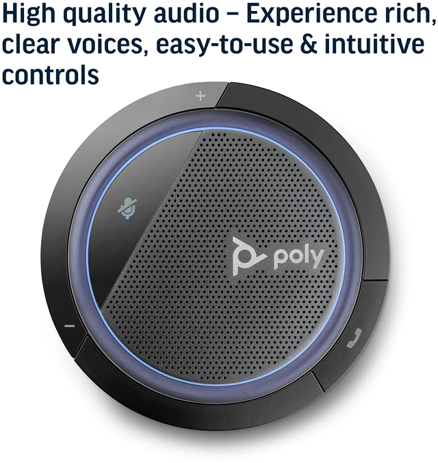 Alt view image 5 of 5 - Poly - Calisto 3200 Wired Speakerphone (Plantronics) - Personal Portable Speakerphone for Conference Calls- USB-A Compatible - Connect to your PC/Mac - Works with Teams, Zoom & more