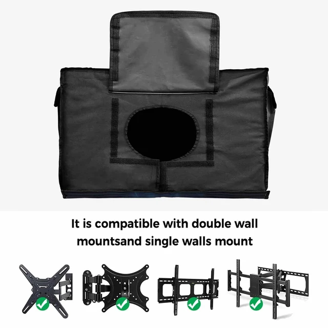 Alt view image 4 of 5 - Football with Fire Outdoor TV Cover Waterproof Weatherproof, Rugby Sport Television Covers for 52 to 55 Inch Scenery Outside TV Screen Protector Shield, 52"W x 30"H x 4.5"D