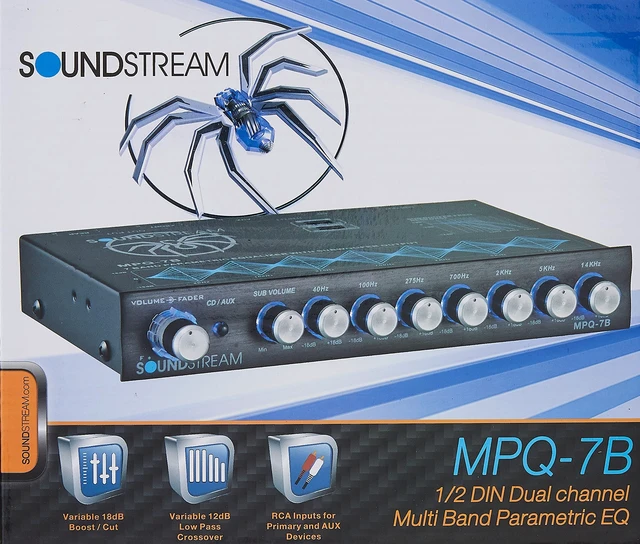 Alt view image 4 of 5 - Soundstream MPQ-7B 7-Band 1/2 DIN Equalizer