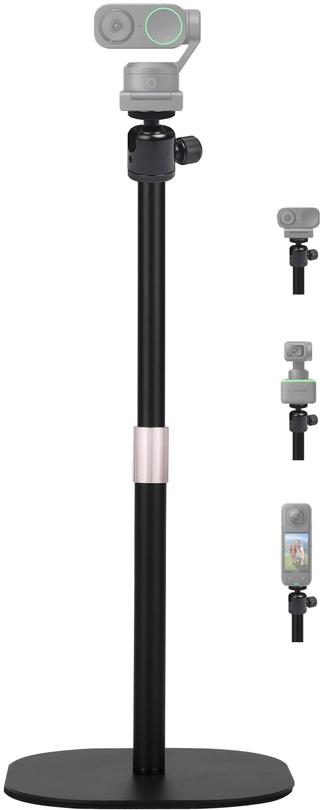 Main image of Tabletop Webcam-Stand, 18'' Heavy Duty Webcam Holder Compatible with Insta360 Link 2 pro/Link 2C pro/Link 2/Link 2C/Link PTZ 4K Webcams and X5 X4 X3 X2 Action Cameras