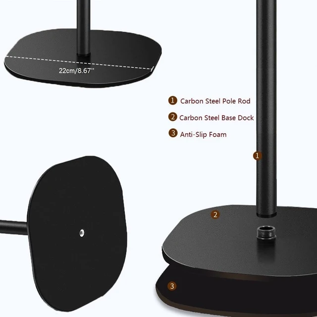 Alt view image 4 of 5 - Tabletop Webcam-Stand, 18'' Heavy Duty Webcam Holder Compatible with Insta360 Link 2 pro/Link 2C pro/Link 2/Link 2C/Link PTZ 4K Webcams and X5 X4 X3 X2 Action Cameras