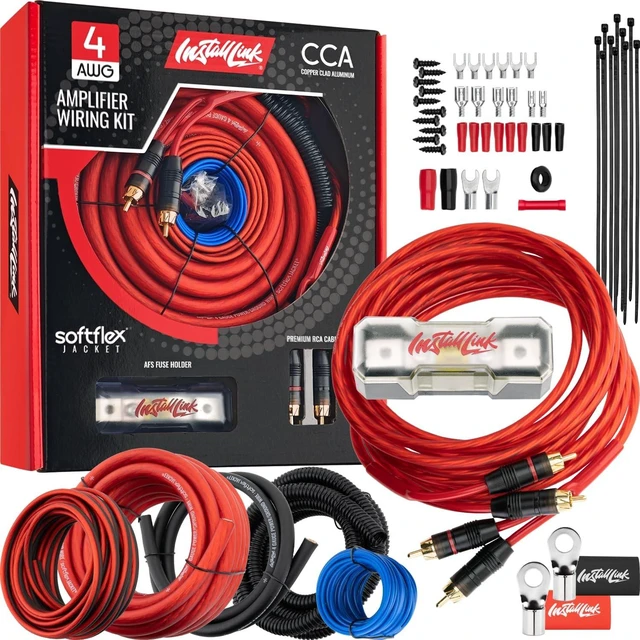 Main image of Install Link 4 AWG Gauge Car Amp Wiring Kit, for Car Audio (CCA)