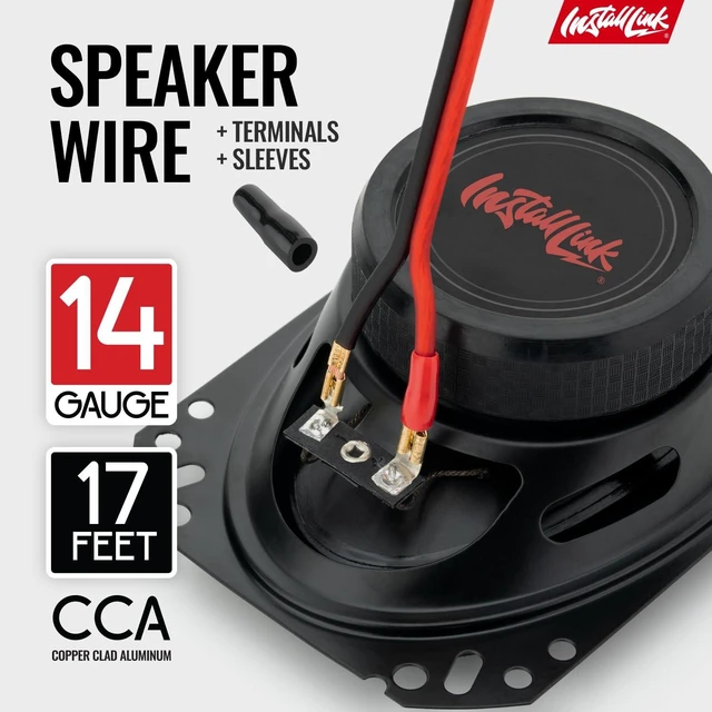 Alt view image 4 of 5 - Install Link 4 AWG Gauge Car Amp Wiring Kit, for Car Audio (CCA)